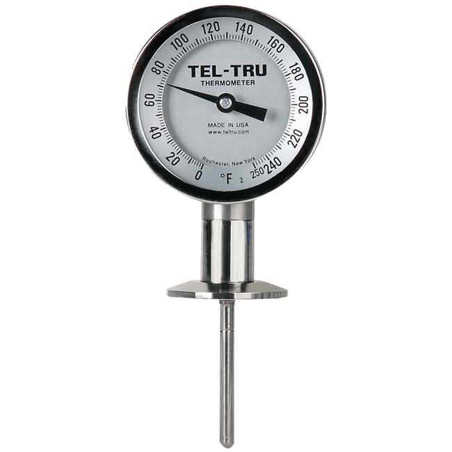 Tel-Tru Sanitary Bimetal Thermometer